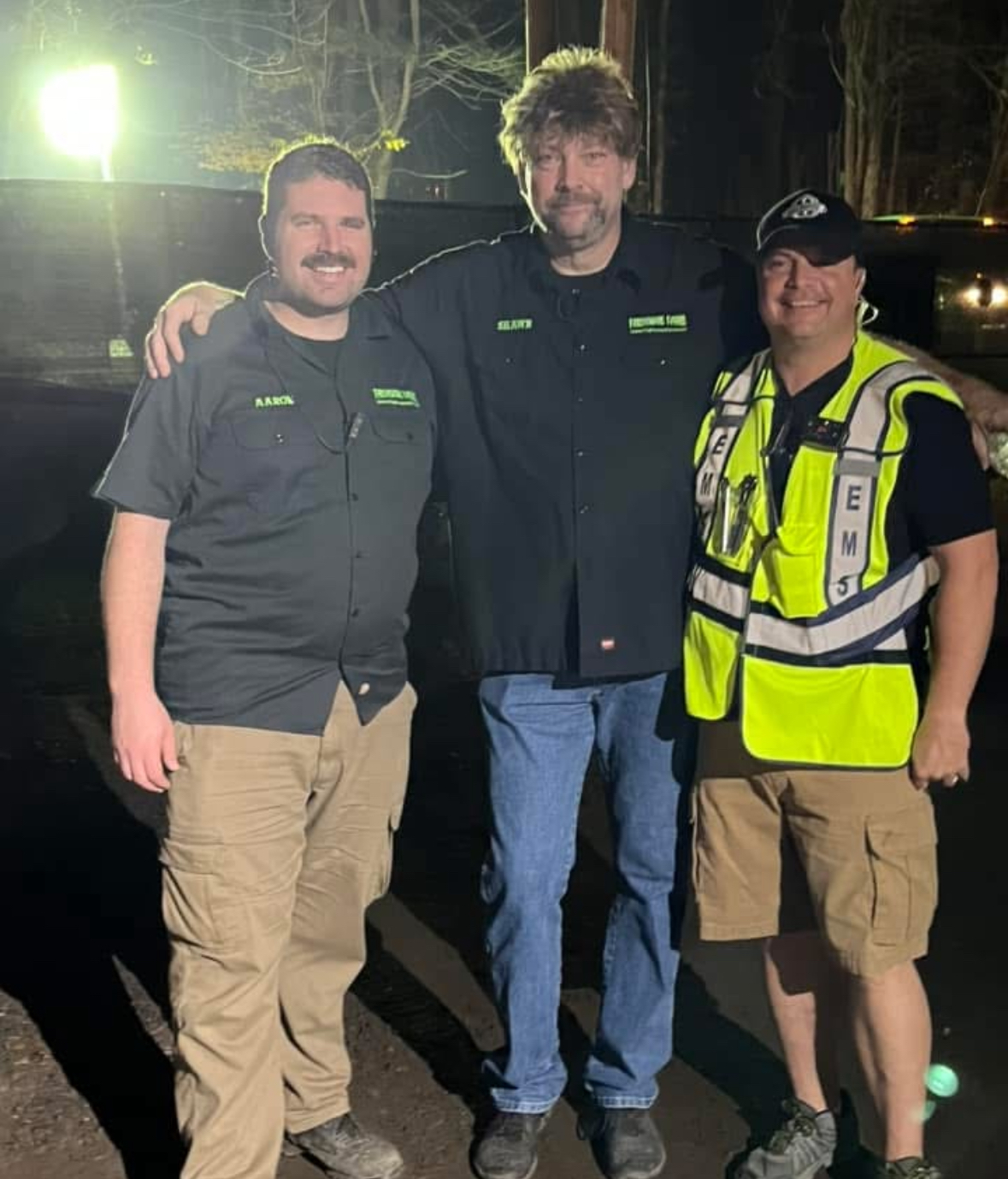 Night event medical coverage team